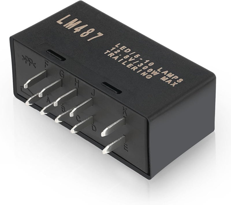 JWEELY LM487 LED Flasher Relay Hazard Warning and Turn Signal, Blinker Relay Fix Hyper Flash Created by LED Bulb for 03-06 Cadillac Chevy GMC Hummer, Replace 10383321 15231201 - Image 1